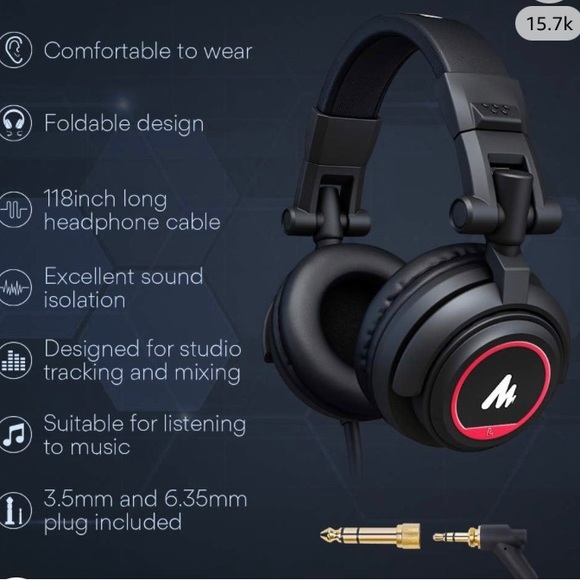 MAONO AU-AO4H Studio Microphone & Studio Podcasting, Gaming, Headphone Kit.NEW🖤 - Picture 5 of 12